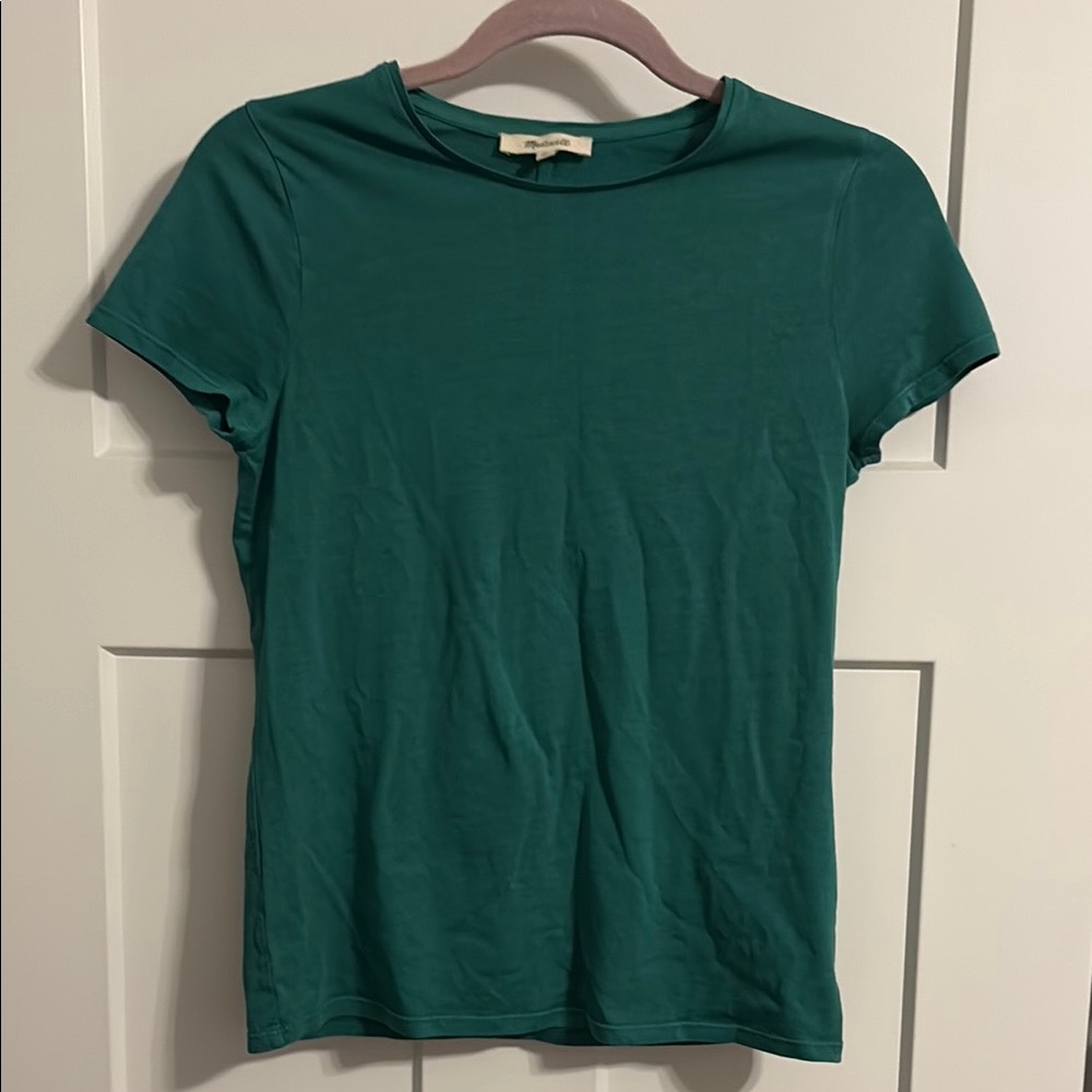 Madewell Green Fitted Short Sleeve T-Shirt NWOT Size S